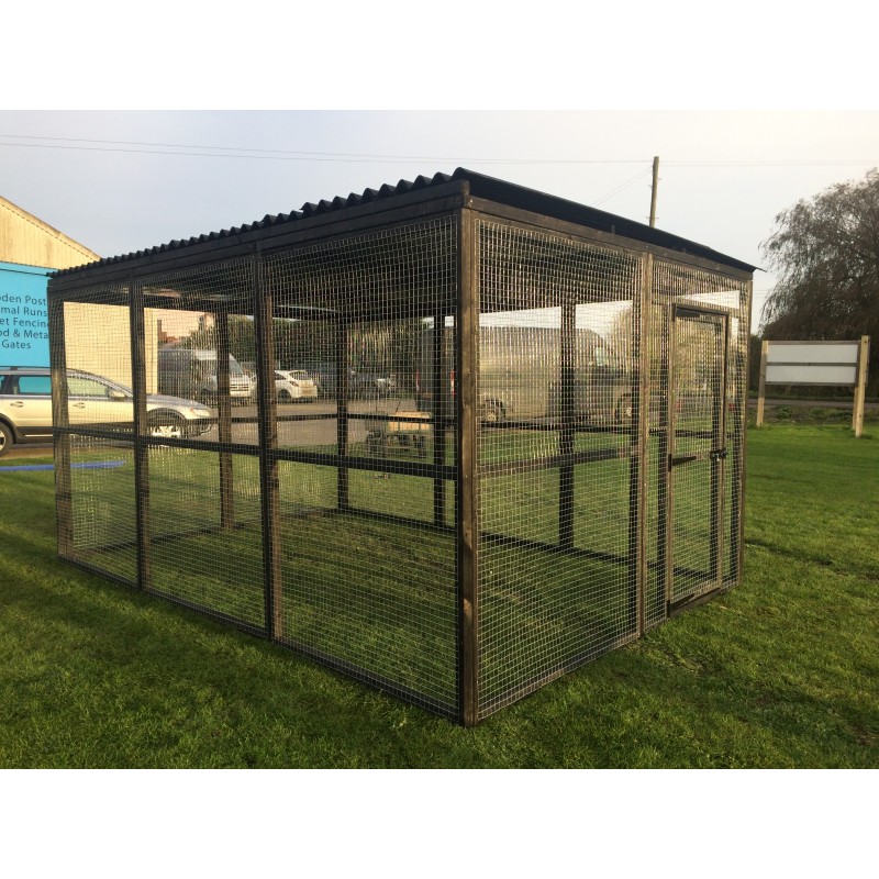 Waterproof Chicken run 8ft x 12ft Chicken Fox Proof Cat Pen Painted Black